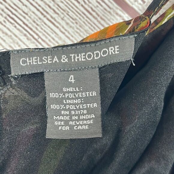 Chelsea & Theodore Embellished Spaghetti Strap Boho Maxi Dress  US 4 - Picture 13 of 15